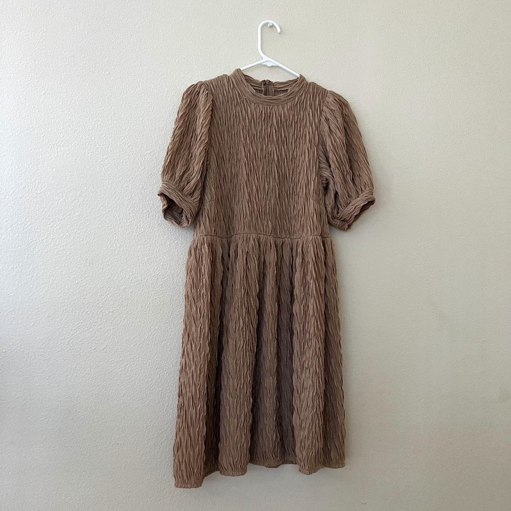 Light brown chiffon dress
